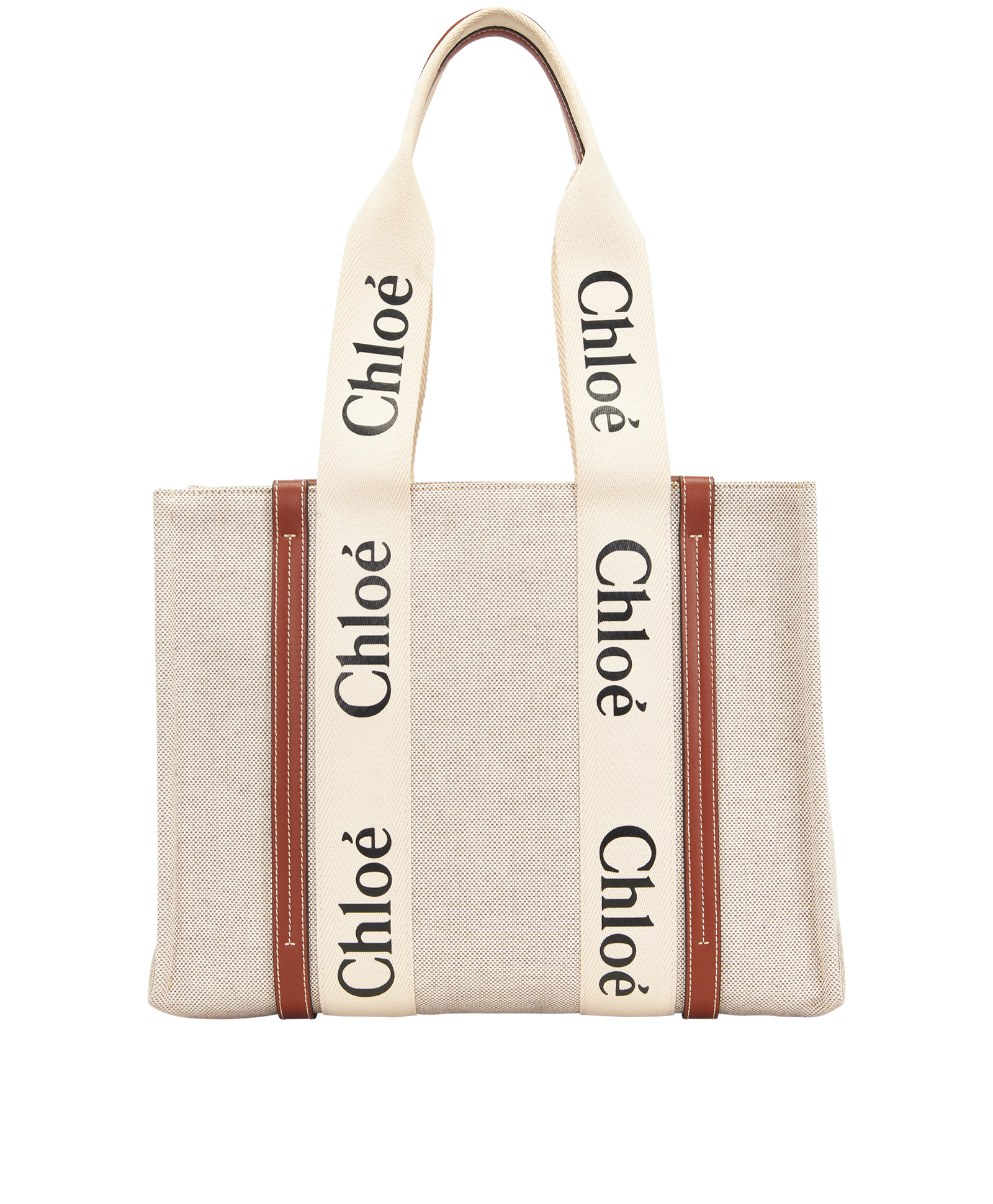 Woody Tote, &pound;395, Handbags, Beige, Canvas, Back view